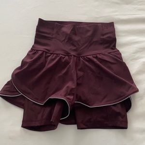 Maroon lululemon shorts